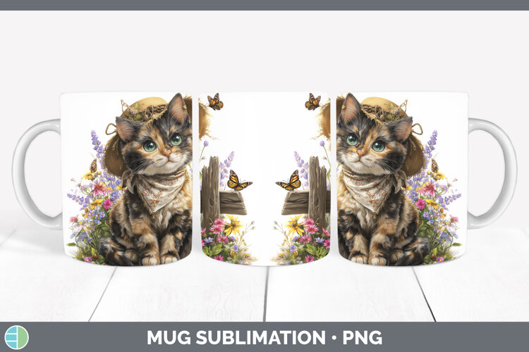 GorgeousCats Bandana Summer Mug Wrap design.