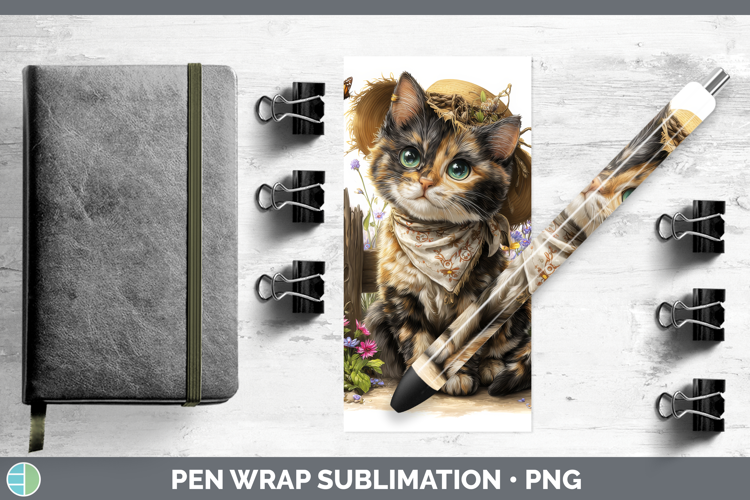 Tortoiseshell Pen Wrap Cats Bandana Summer Sublimation Pen D