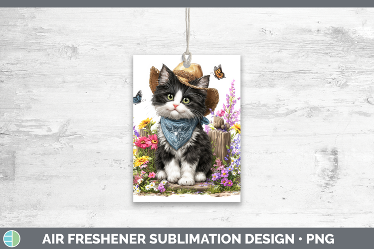 Tuxedo Air Freshener Cats Bandana Summer Sublimation Car Fre