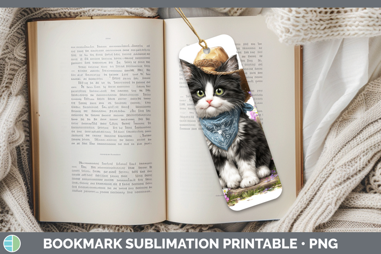 Tuxedo Bookmark Cats Bandana Summer Sublimation Printable De