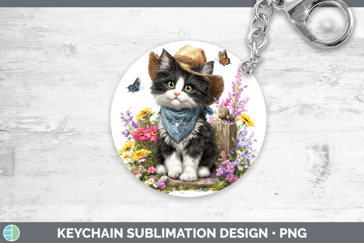 GorgeousCats Bandana Summer Keychain design.