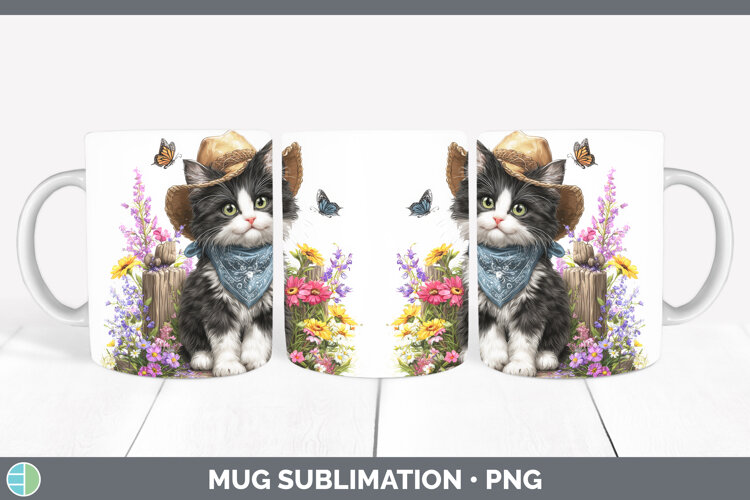 GorgeousCats Bandana Summer Mug Wrap design.