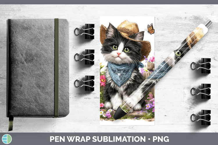 Tuxedo Pen Wrap Cats Bandana Summer Sublimation Pen Designs