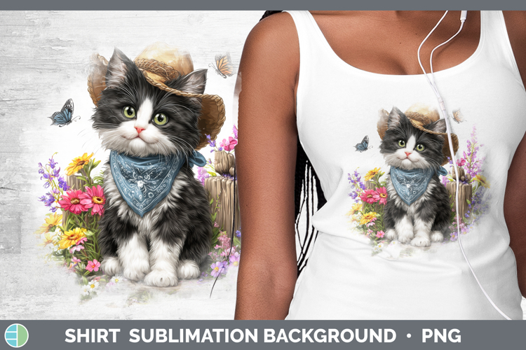 Tuxedo Shirt Cats Bandana Summer Sublimation Background Desi