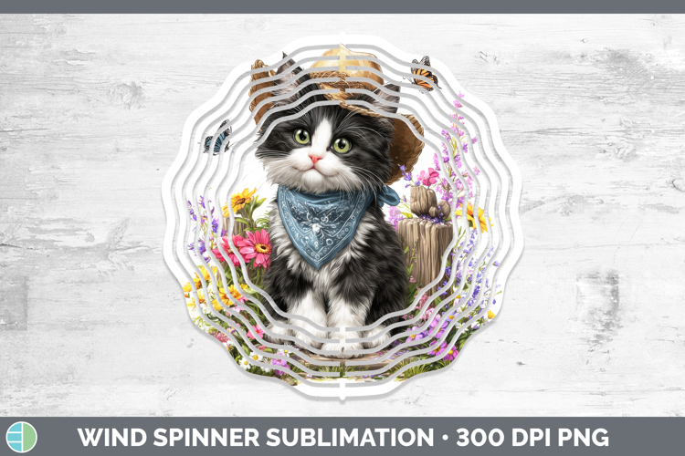 Tuxedo Wind Spinner Cats Bandana Summer Sublimation Spinner