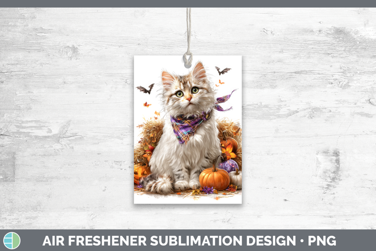 Cats Boho Autumn Angora Cat Air Freshener Sublimation Car Fr