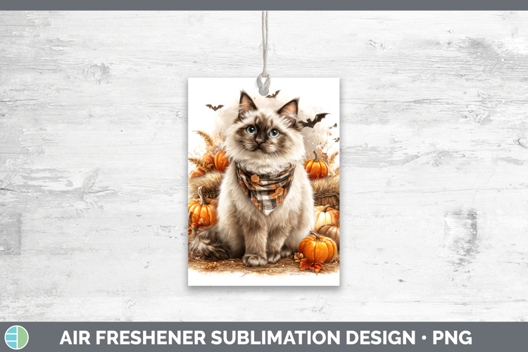 Cats Boho Autumn Birman Cat Air Freshener Sublimation Car Fr