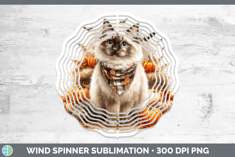 GorgeousCats Boho Autumn Wind Spinner design.