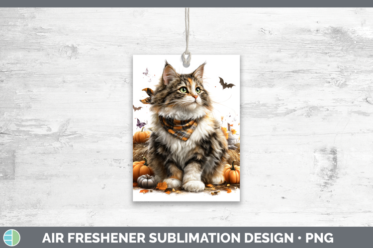 Cats Boho Autumn Norwegian Forest Cat Air Freshener Sublimat