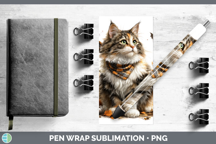 GorgeousCats Boho Autumn Pen Wrap design.