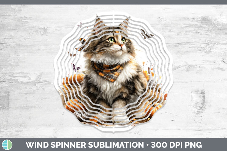 GorgeousCats Boho Autumn Wind Spinner design.