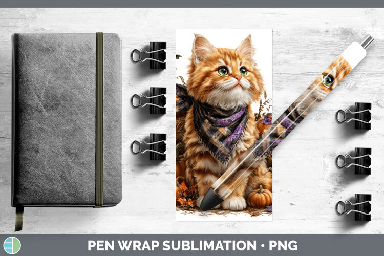 GorgeousCats Boho Autumn Pen Wrap design.