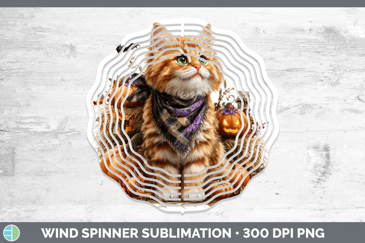 GorgeousCats Boho Autumn Wind Spinner design.