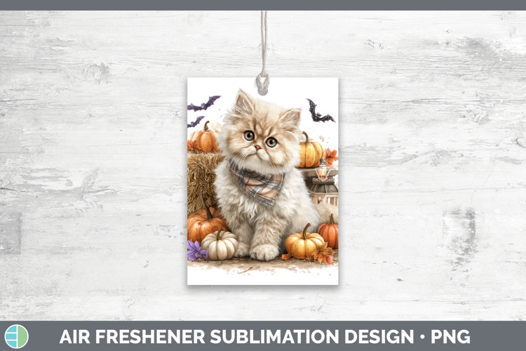 Cats Boho Autumn Persian Cat Air Freshener Sublimation Car F