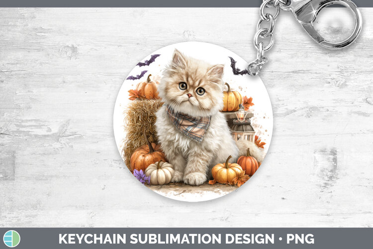 GorgeousCats Boho Autumn Keychain design.