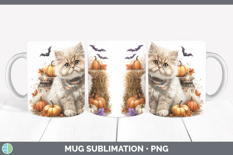 GorgeousCats Boho Autumn Mug Wrap design.