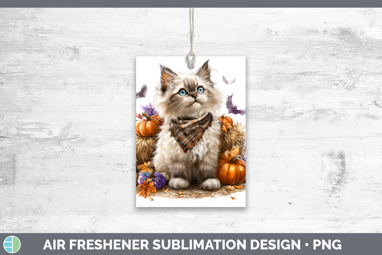 Cats Boho Autumn Ragdoll Cat Air Freshener Sublimation Car F