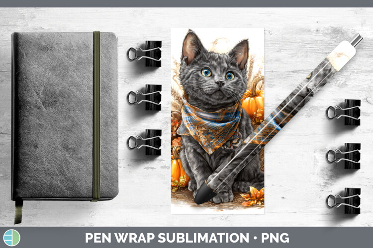 GorgeousCats Boho Autumn Pen Wrap design.