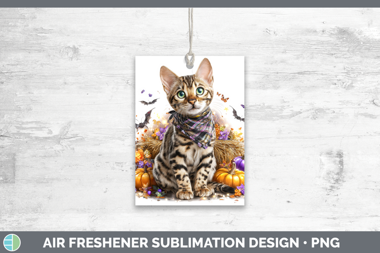 Cats Boho Autumn Savannah Cat Air Freshener Sublimation Car