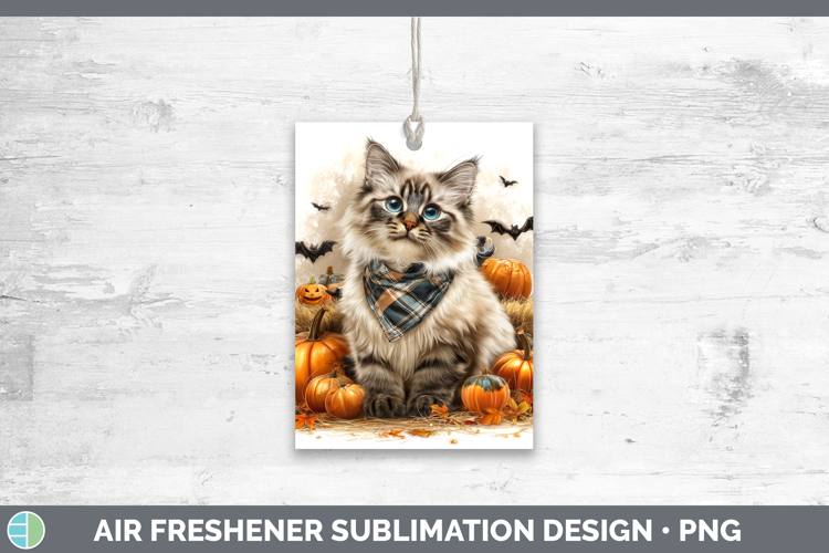 Cats Boho Autumn Siberian Cat Air Freshener Sublimation Car
