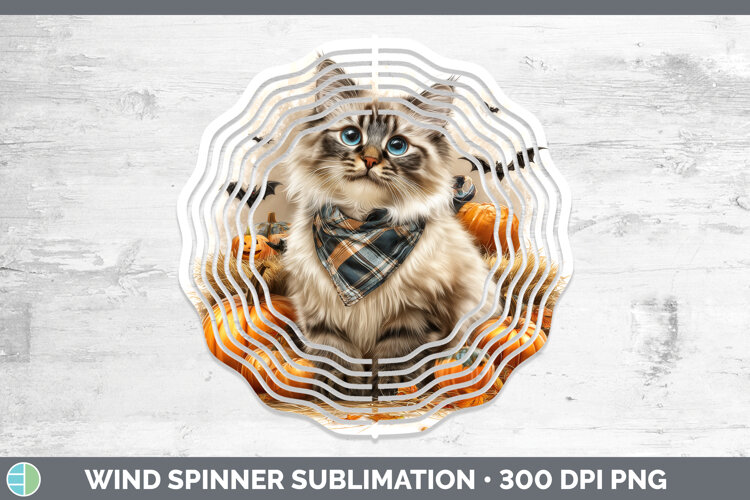 GorgeousCats Boho Autumn Wind Spinner design.