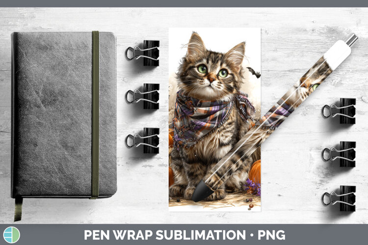 GorgeousCats Boho Autumn Pen Wrap design.