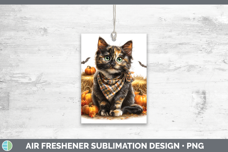 Cats Boho Autumn Tortoiseshell Cat Air Freshener Sublimation