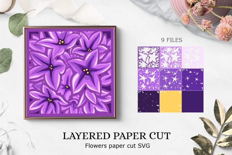 Layered Paper cut beautiful flowers / flowers paper