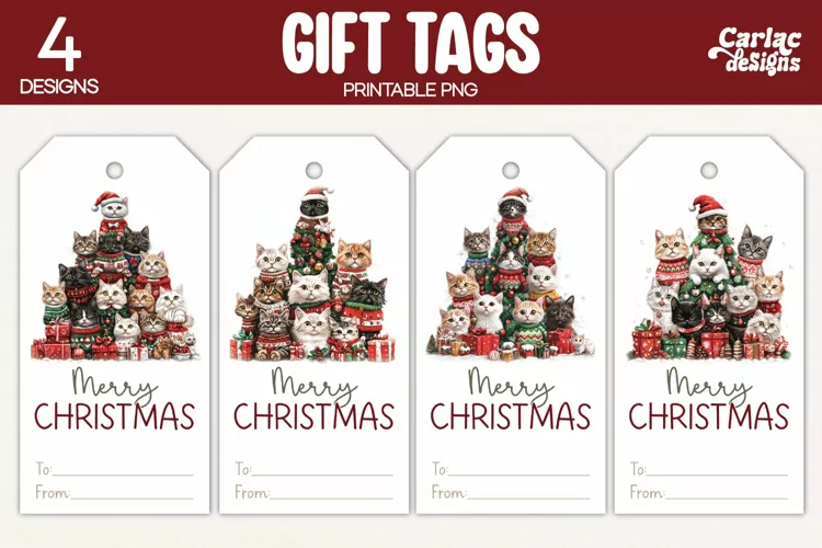 Christmas Gift Tags, Merry Christmas Printable Tags