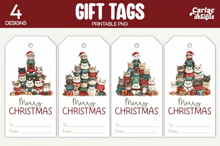 Christmas Gift Tags, Merry Christmas Printable Tags