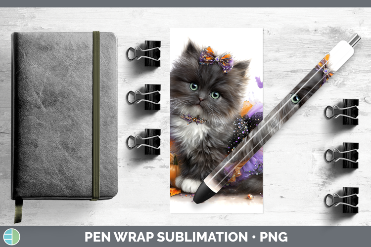 Cats Halloween Angora Cat Pen Wrap Sublimation Pen Designs
