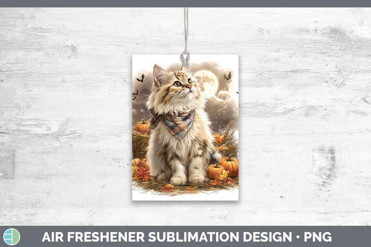 Angora Cat Air Freshener Cats Halloween Bandana Sublimation