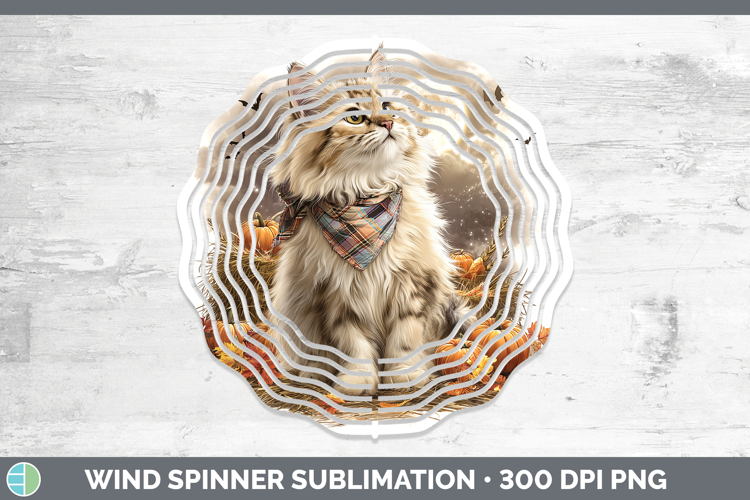 Angora Cat Wind Spinner Cats Halloween Bandana Sublimation S