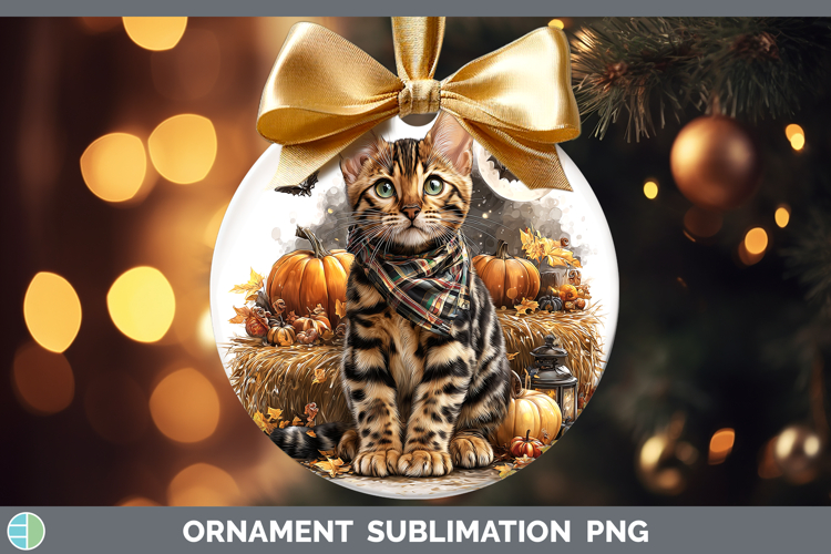 GorgeousCats Halloween Bandana Ornament design.