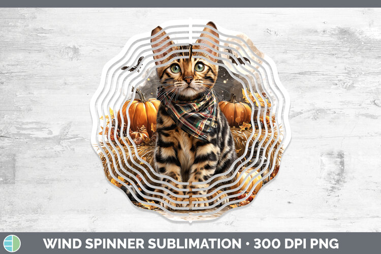 GorgeousCats Halloween Bandana Wind Spinner design.