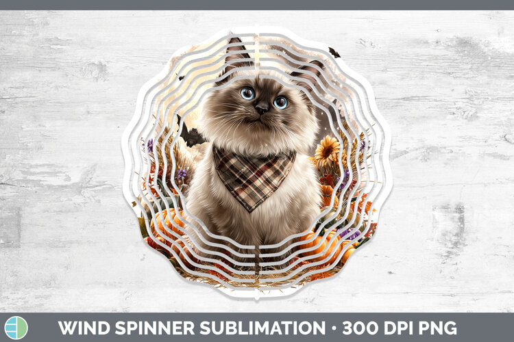 GorgeousCats Halloween Bandana Wind Spinner design.