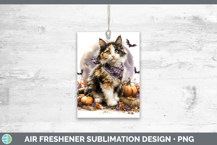 Calico Cat Air Freshener Cats Halloween Bandana Sublimation