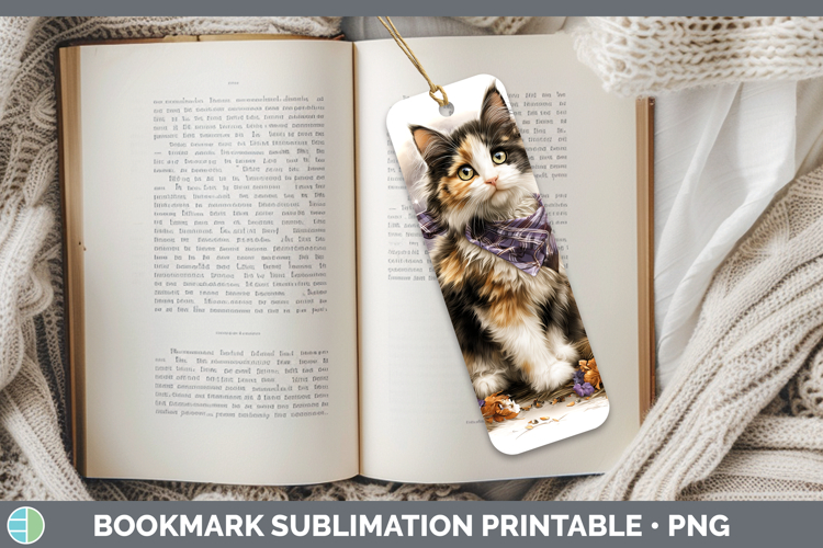 Calico Cat Bookmark Cats Halloween Bandana Sublimation Print