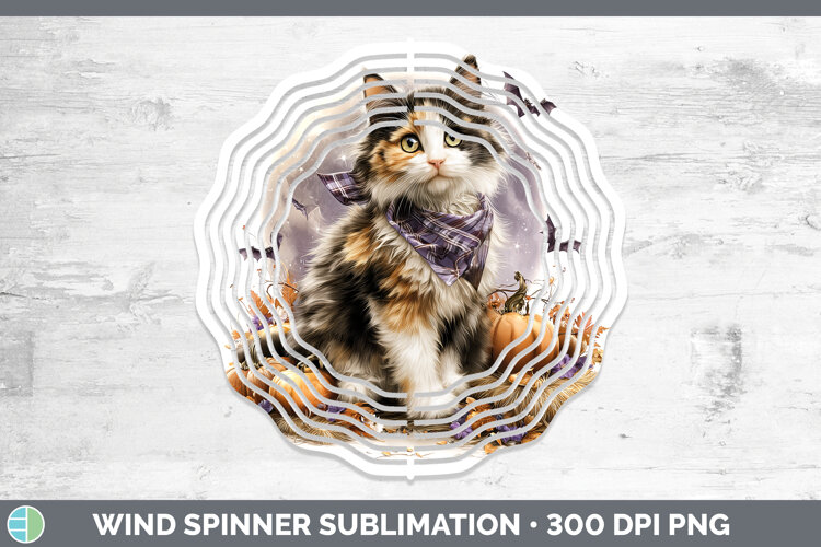 GorgeousCats Halloween Bandana Wind Spinner design.