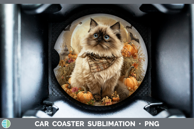 Himalayan Cat Car Coaster Cats Halloween Bandana Sublimation