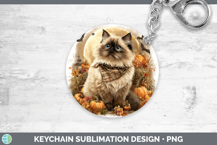 GorgeousCats Halloween Bandana Keychain design.