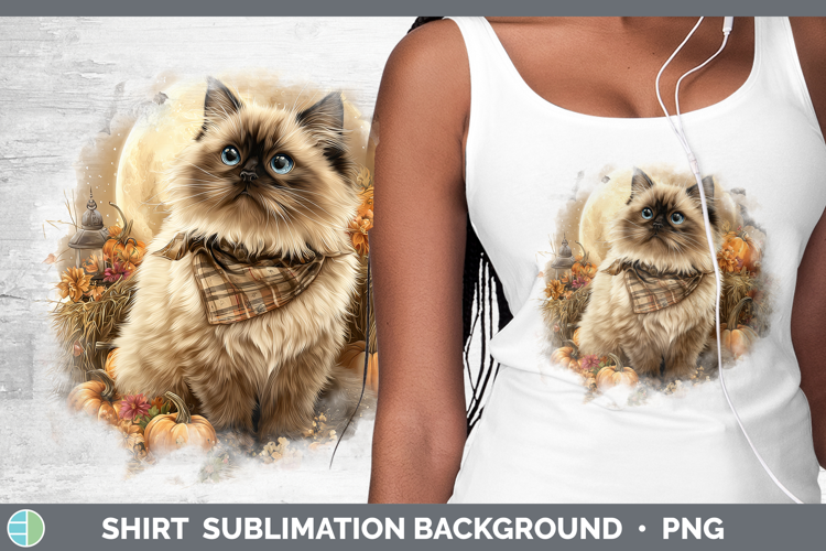 Himalayan Cat Shirt Cats Halloween Bandana Sublimation Backg