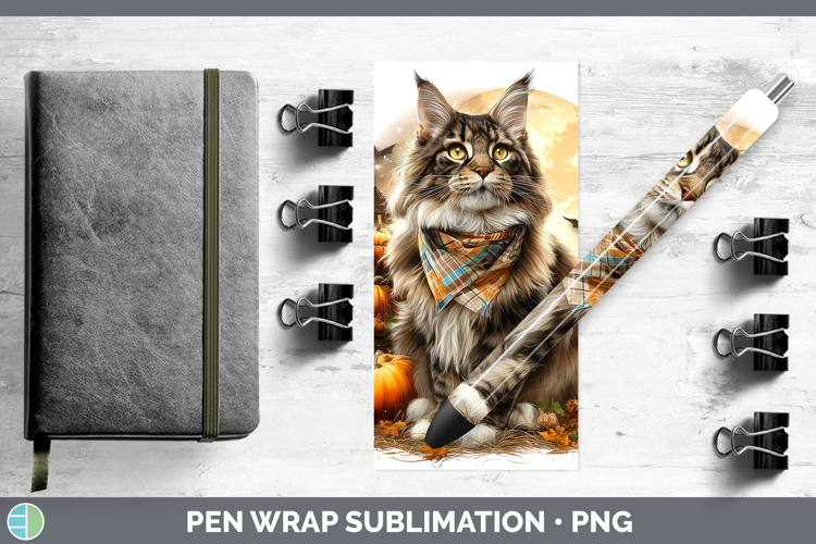 Maine Coon Cat Pen Wrap Cats Halloween Bandana Sublimation P
