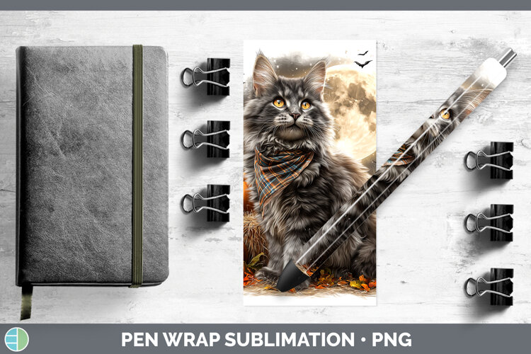 GorgeousCats Halloween Bandana Pen Wrap design.