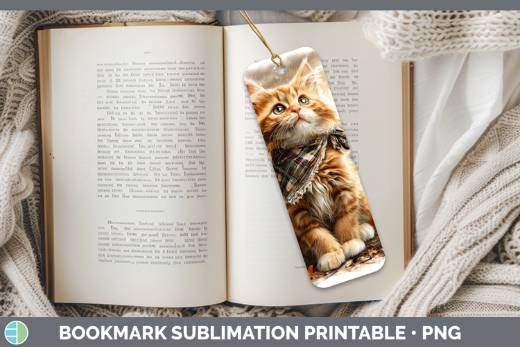 Orange Cat Bookmark Cats Halloween Bandana Sublimation Print