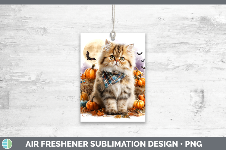 Persian Cat Air Freshener Cats Halloween Bandana Sublimation