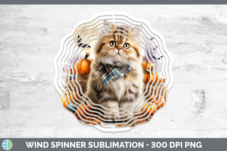 GorgeousCats Halloween Bandana Wind Spinner design.