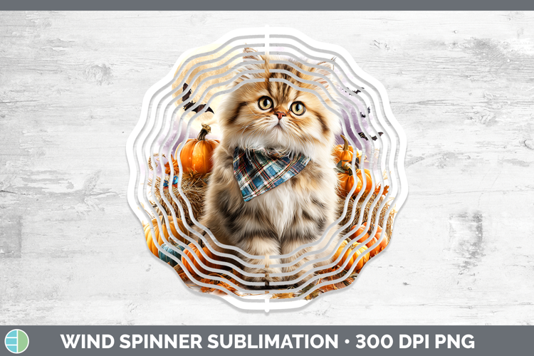 Persian Cat Wind Spinner Cats Halloween Bandana Sublimation
