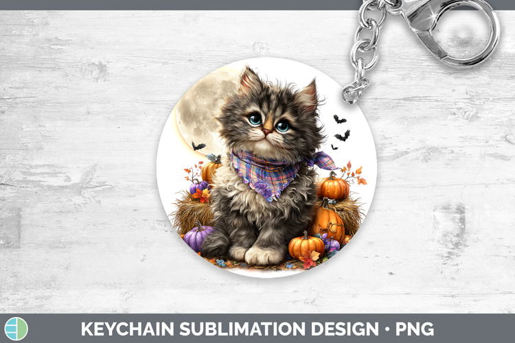Ragdoll Cat Keychain Cats Halloween Bandana Sublimation Keyr