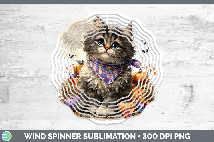 GorgeousCats Halloween Bandana Wind Spinner design.